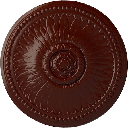 Ekena Millwork Bailey Ceiling Medallion (Fits Canopies up to 4"), Hand-Painted Brushed Mahogany, 18 1/8"OD x 3/4"P CM19BIBMF